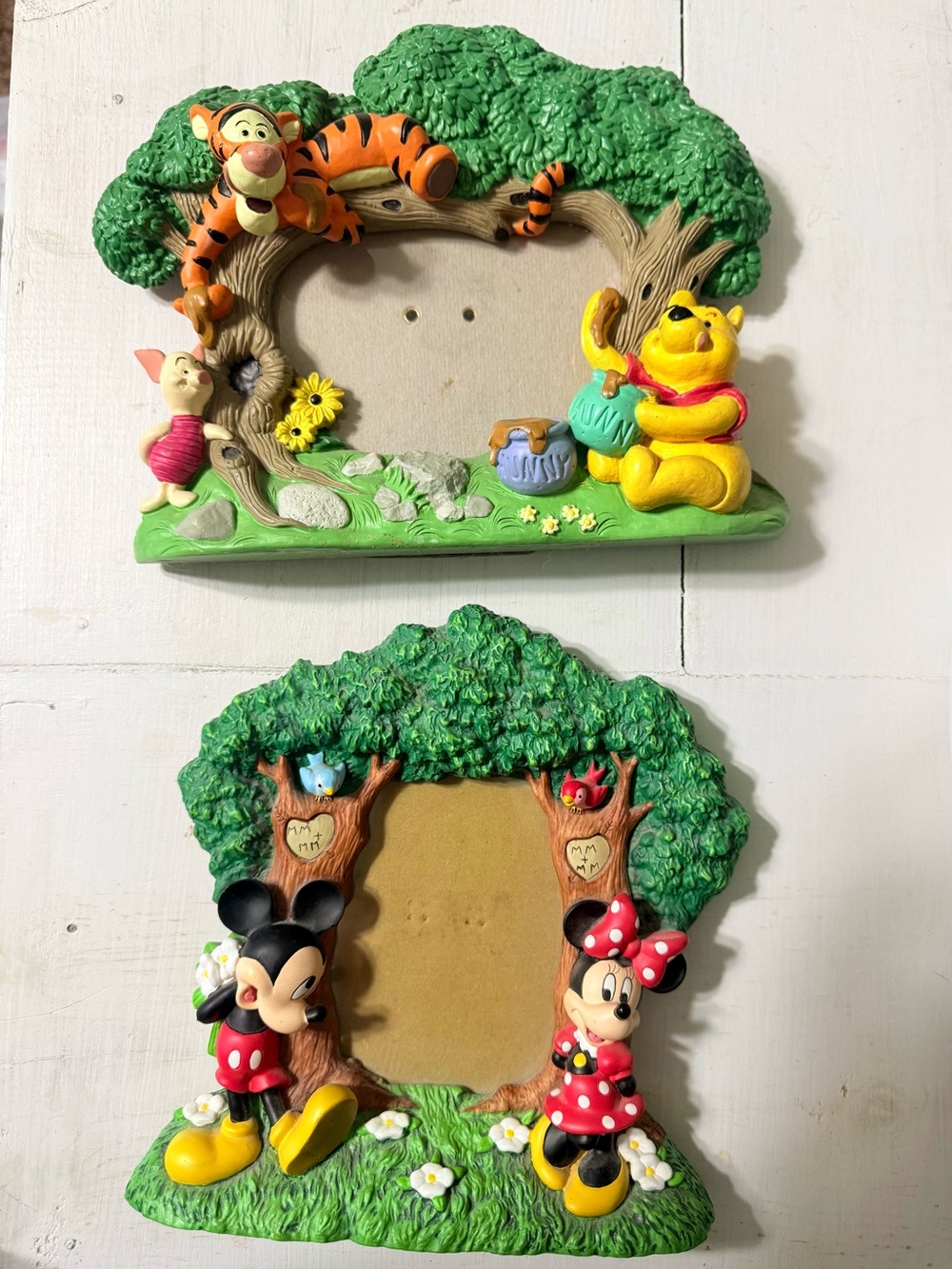Set of 2 for $20 or 1 for $15 
Winnie/Tigger and Mickey/Minnie